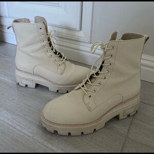 Dolce Vita Off-White Combat Boots